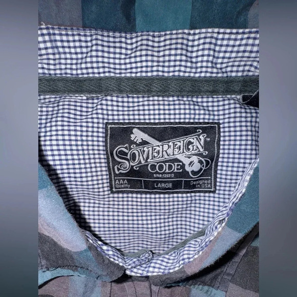 Sovereign Code Men’s Flannel Size Large - Picture 4 of 6
